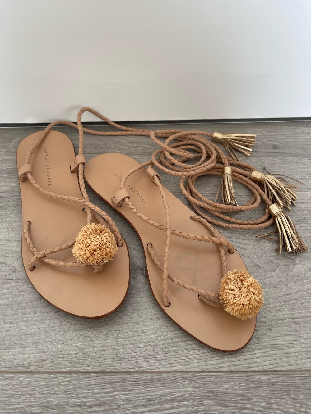 Loeffler Randall Braided Lace-Up Sandals